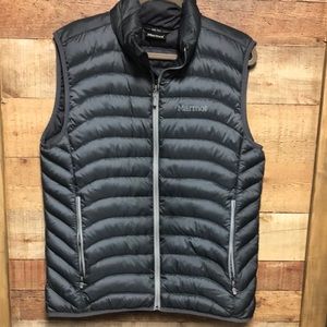 Marmot 600 full down puffer vest gray